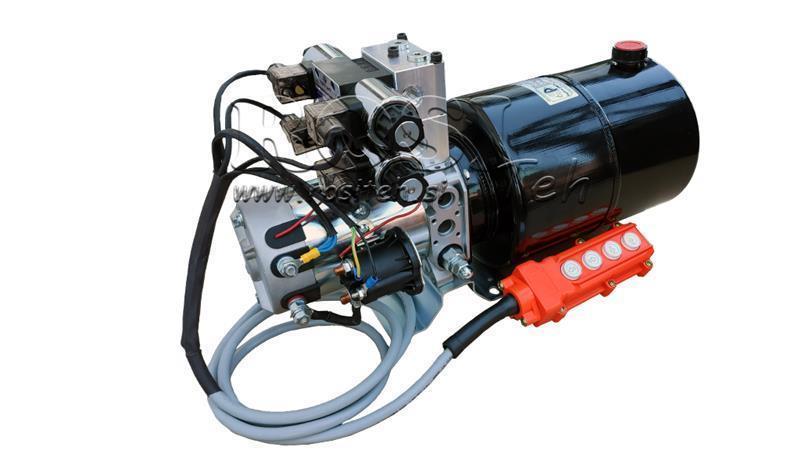 MINI AGREGAT HYDRAULICZNY 24V DC - 2.2kW = 2.1cc - 8 lit - 2x montaż dwukierunkowy (metal)