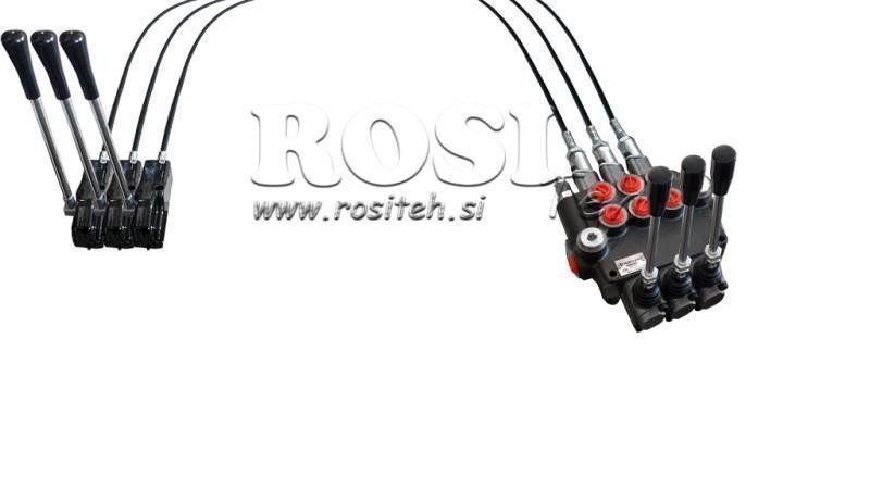 JOYSTICK PODWÓJNY DŹWIGNIA 1.5 m ZAWÓR HYDRAULICZNY 3xP40 litrów.