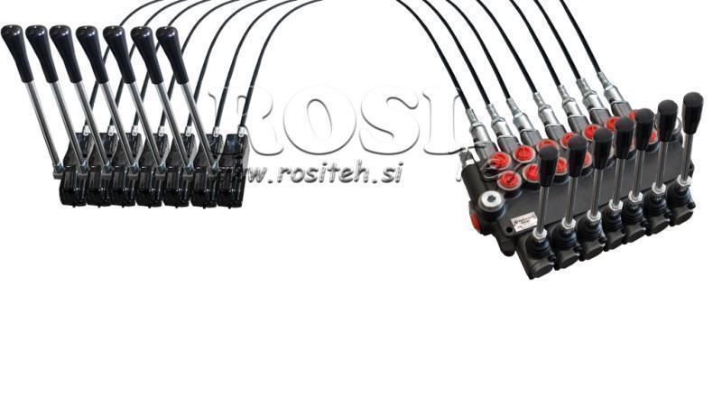 JOYSTICK PODWÓJNY UCHWYT 2 m ZAWÓR HYDRAULICZNY 7xP40 litrów