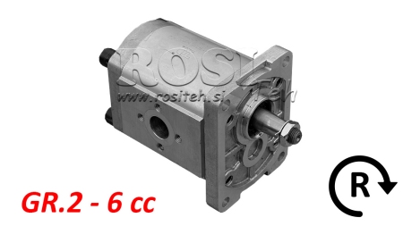 POMPA HYDRAULICZNA GR.2 6 CC PRAWA - FLANGE