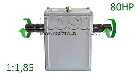 REDUKTOR TRAKTORA - 1:1.85 (80HP-60kW) MĘSKI-MĘSKI
