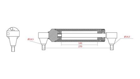 CYLINDER KIEROWNICZY HYDRAULICZNY MASSEY FERGUSON OEM-3401241M91, 0011404U91, 168009M92, 183179M91, 185