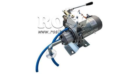 MINI AGREGAT HYDRAULICZNY 24V DC - 2.2kW = 2.1cc - 8 lit - montaż w kierunku jednostronnym Z POMPĄ RĘCZNĄ